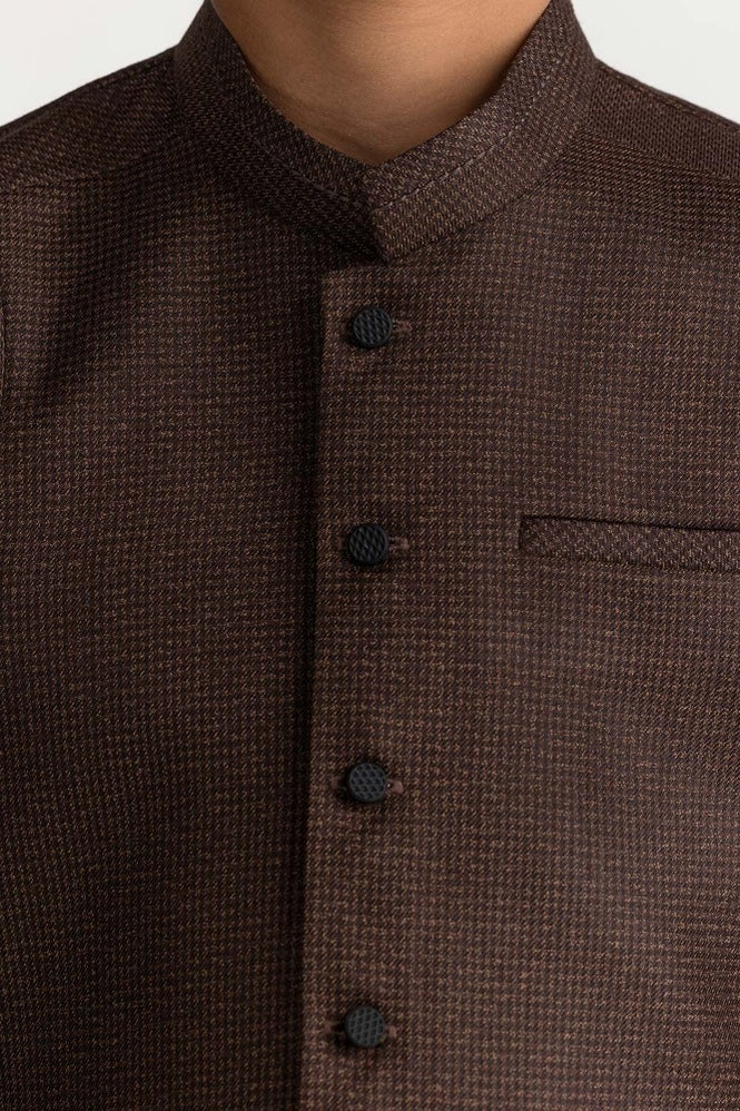 Brown Styling Waist Coat KWC-PD24-001