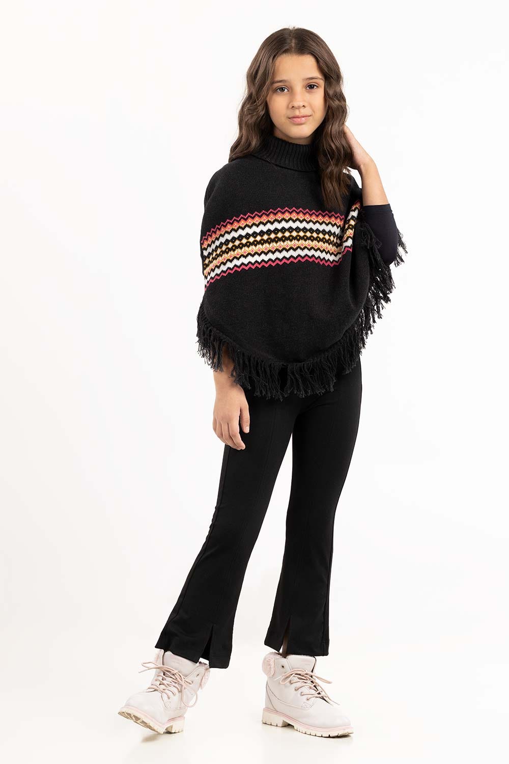 Junior Girl Brown Sweater 224-411-048