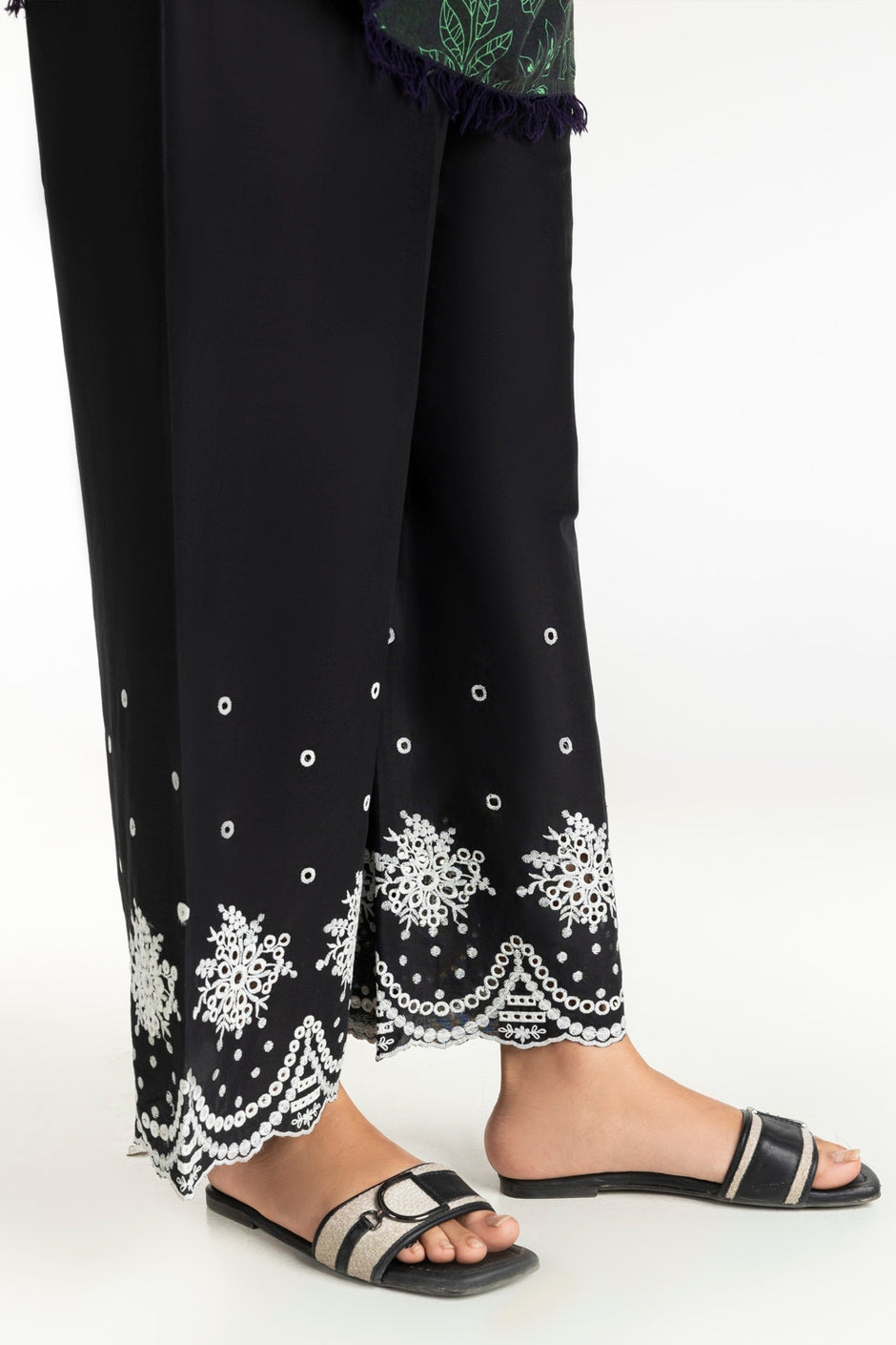 Cambric Embroidered Trouser