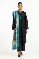Cambric Schiffli Embroidered Shirt And Dupatta IPSD-44423