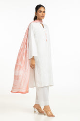 Cambric Schiffli Embroidered Shirt And Dupatta IPSD-44425