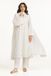 Cambric Schiffli Embroidered Shirt And Dupatta IPSD-44485