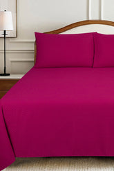 MFDD-Cerise Dyed Bed Sheet Set