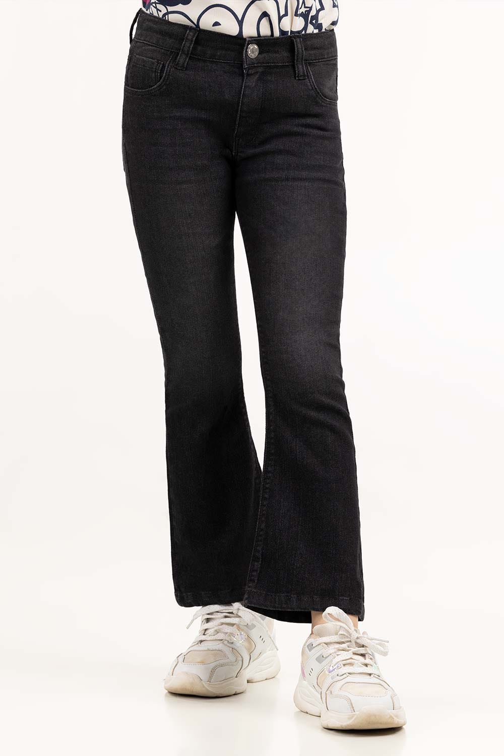 Junior Girl Charcoal Denim Jeans 224-421-008