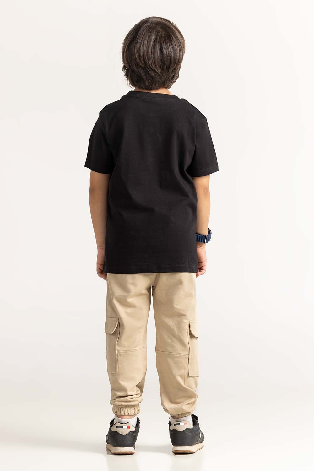 Charcoal Junior Boy Knit Printed Tee JB-TS-SS24-029