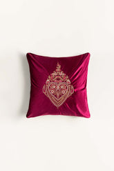 Classic Velvet Embroidered Cushion Cover