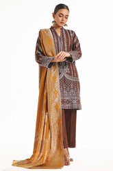 3 Piece Unstitched Jacquard Suit with Jacuard Dupatta CLF-42023 E