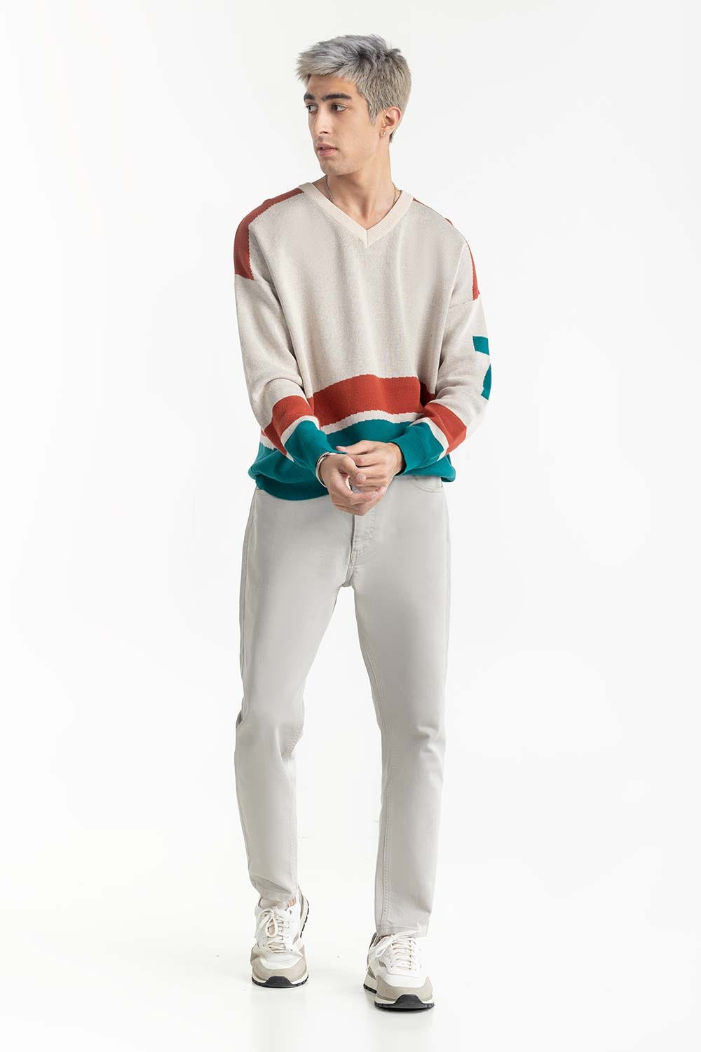 Color Block Sweater 224-111-030