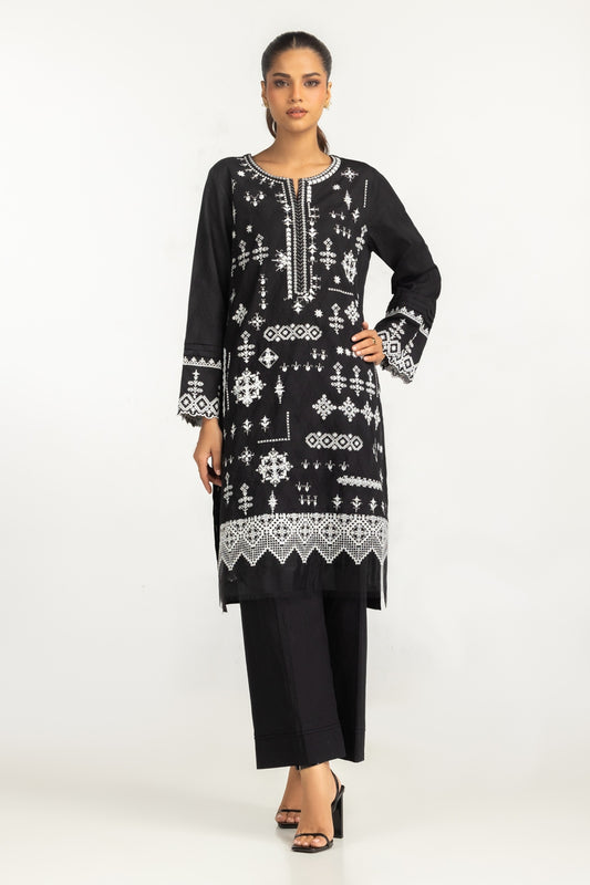 Cotton Jacquard Embroidered Co-Ord Set IPST-44722
