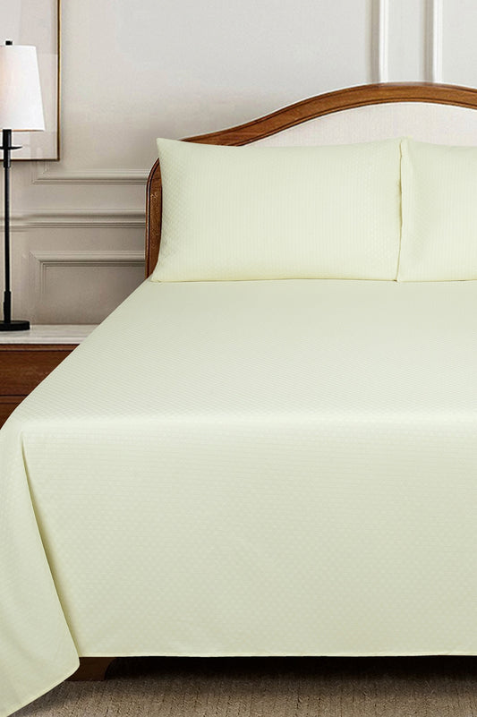 MFDD-Cream Dyed Bed Sheet Set