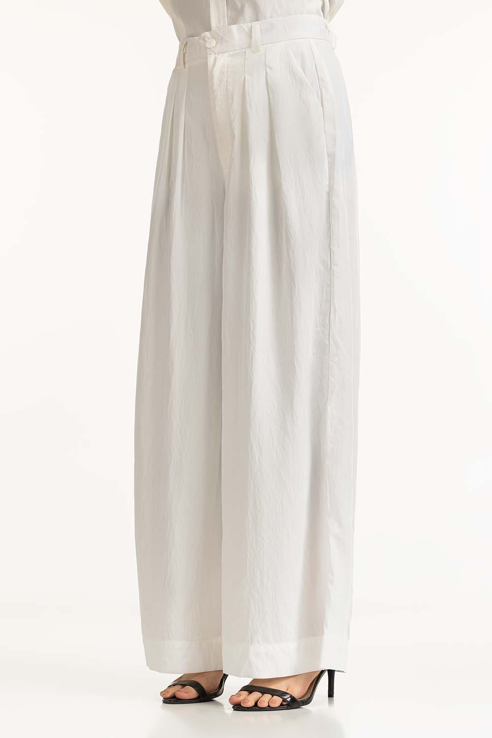 Creased Effect Wide Leg Trouser WM-TRC-SS24-013