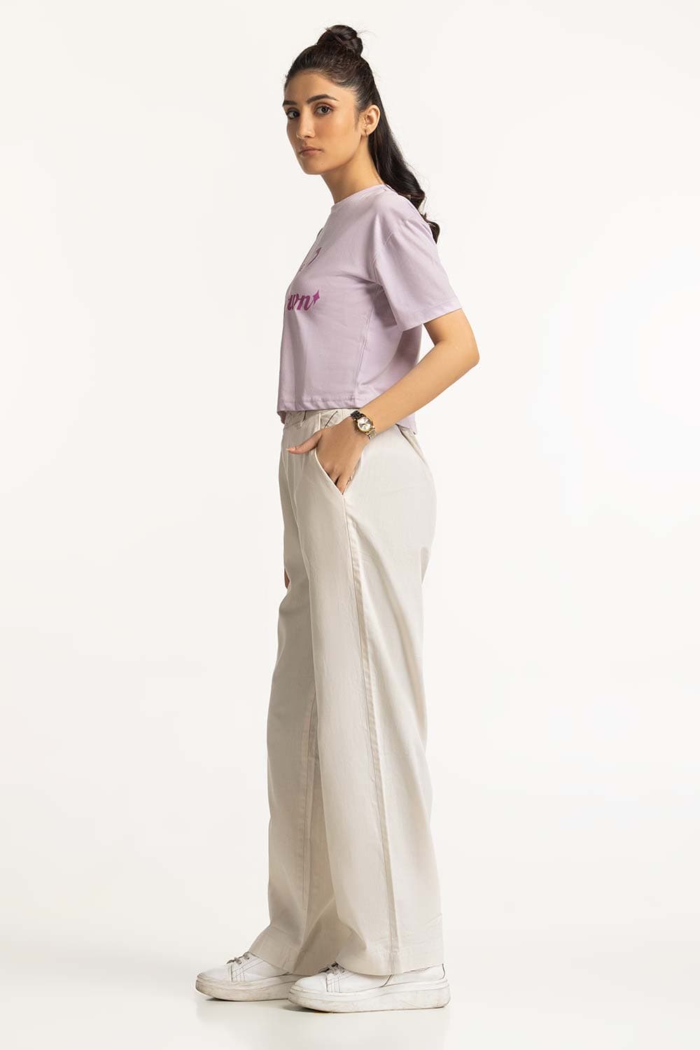 Crew Neck Cropped Tee WM-KTP-SS24-017