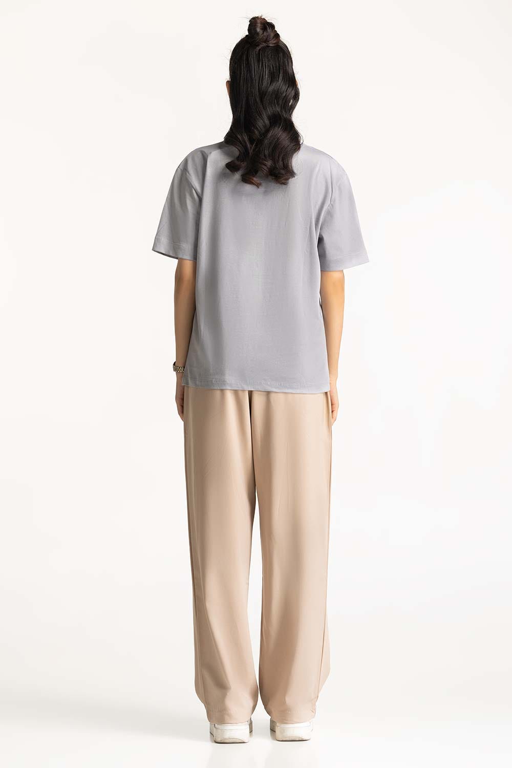 Crew Neck Tee With Embroidery On Front WM-KTP-SS24-027