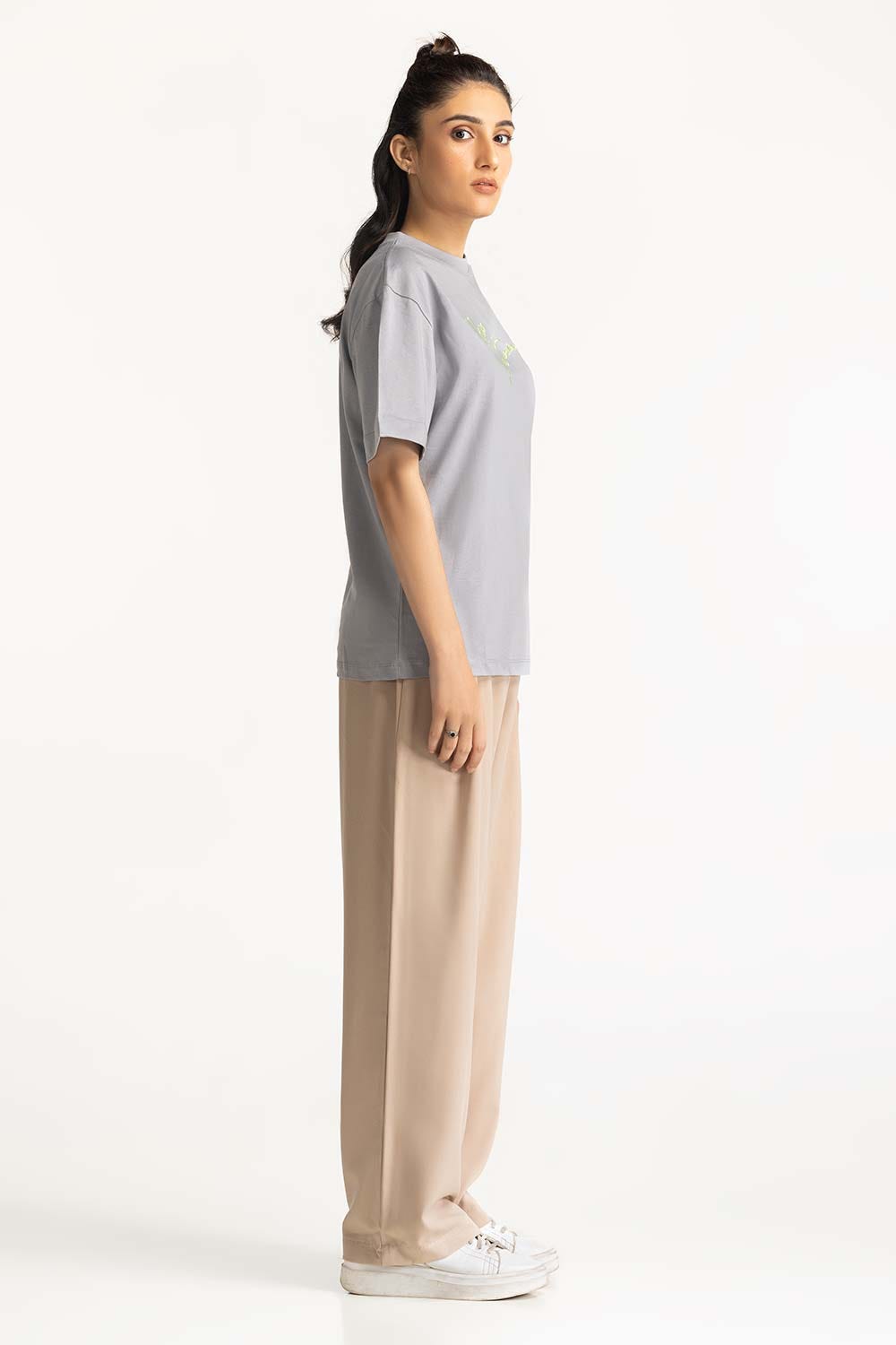 Crew Neck Tee With Embroidery On Front WM-KTP-SS24-027