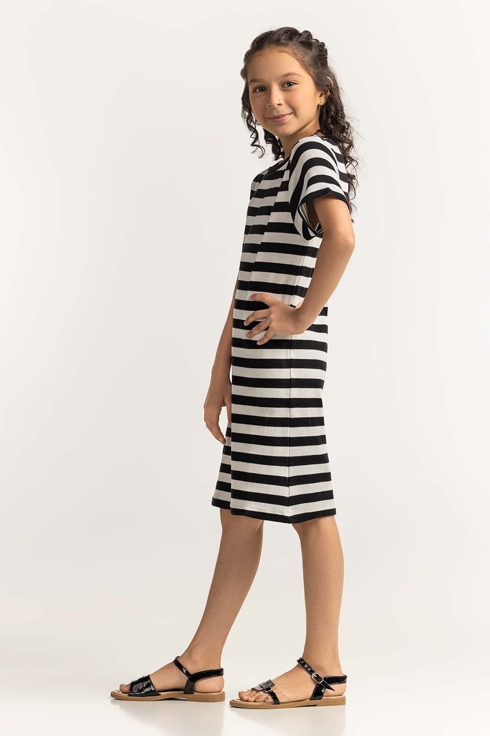 Crew Neck Yarn-Dyed Dress JG-DRS-SS24-402