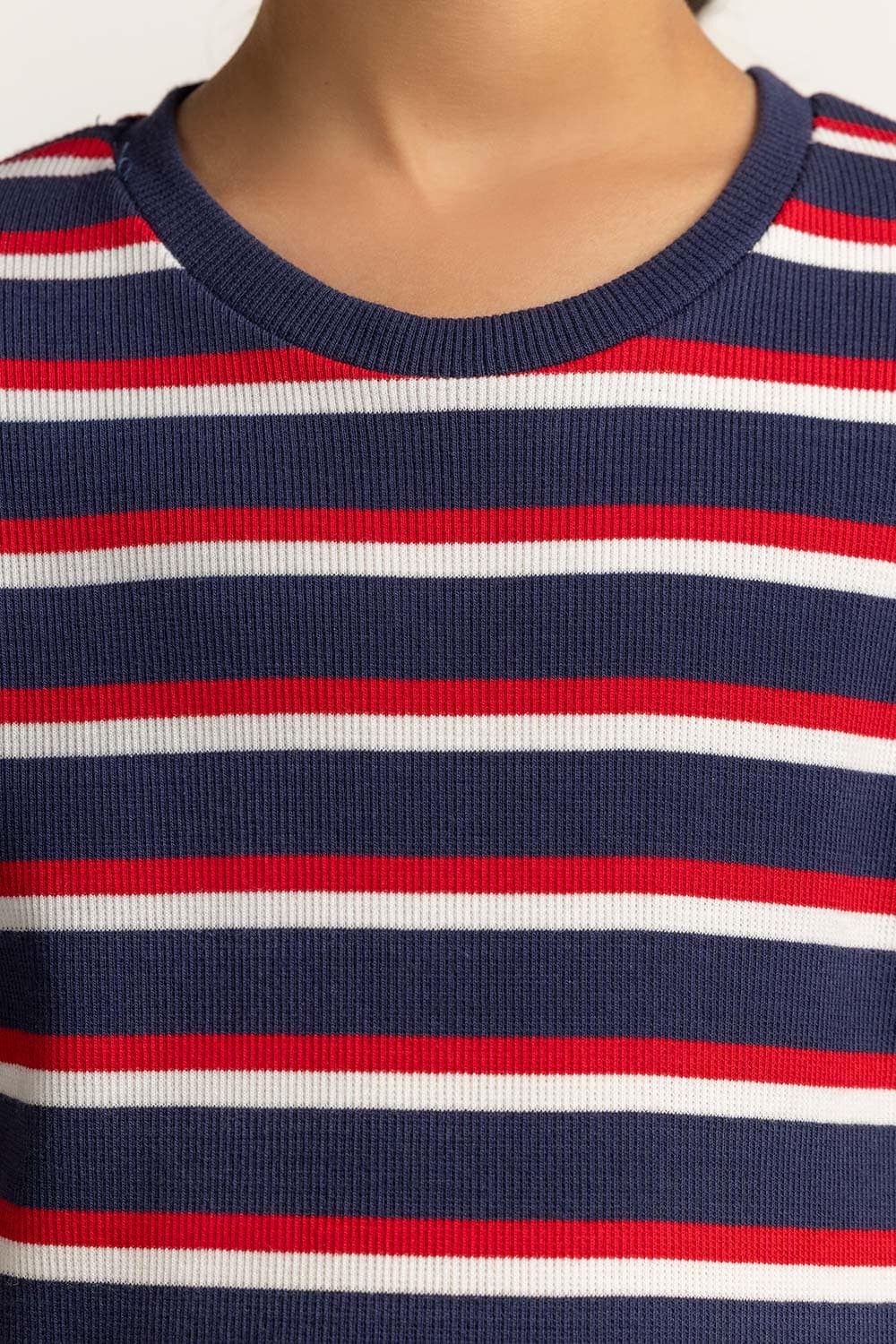 Crew Neck Yarn-Dyed Tee JG-TS-SS24-038