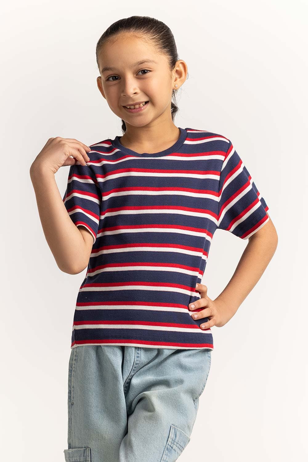 Crew Neck Yarn-Dyed Tee JG-TS-SS24-038