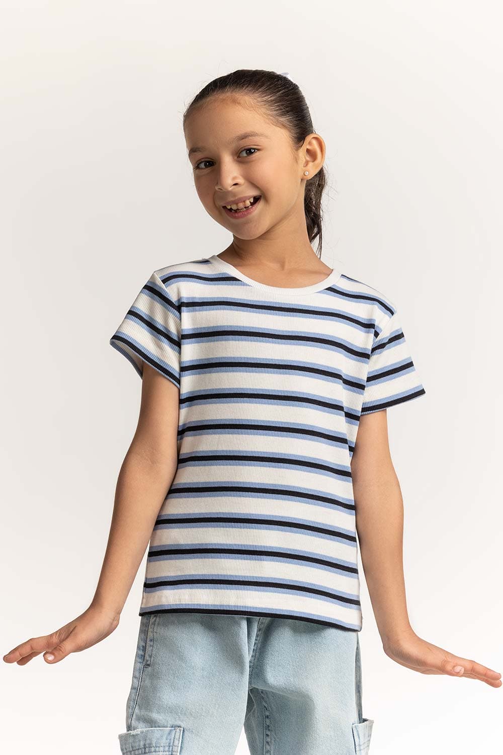 Crew Neck Yarn-Dyed Tee JG-TS-SS24-039