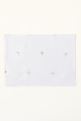 Green Cross Stitch Embroidered Placemat Pair