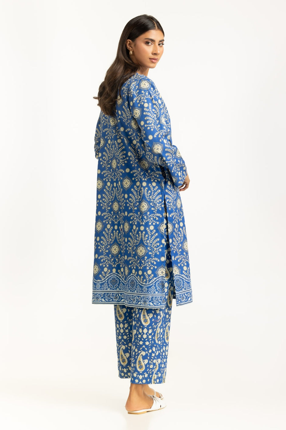 Cross Slub Printed Co-Ord Set