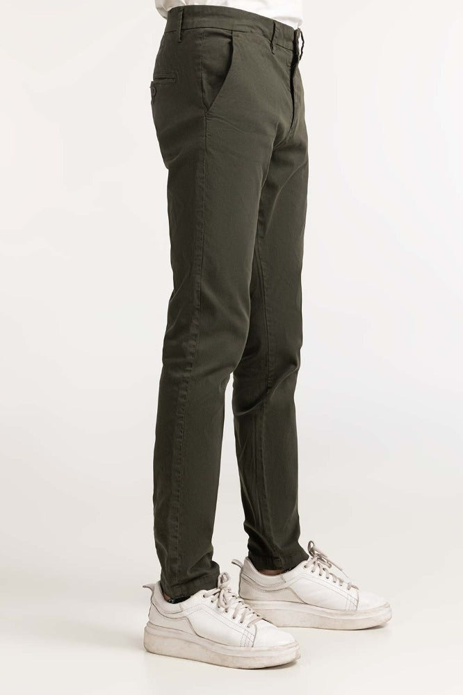 Dark Olive Khaki Pant MNTRCSS24022A