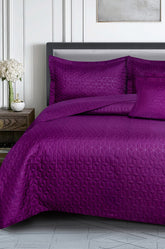 Deep Orchid Dyed Ultrasonic Bed Spread