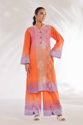 2 Piece Unstitched Embroidered Lacquer Printed Lawn suit with Lacquer Printed Lawn Trouser TL-42108