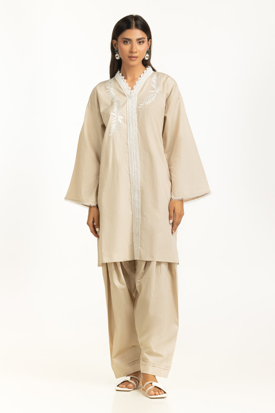 Dobby Embroidered Co-Ord Set