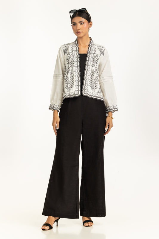 Dobby Embroidered Waist Coat IPS-44816