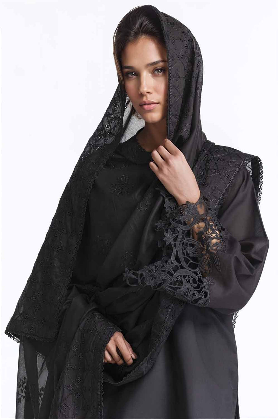 Embroidered Lawn Dupatta