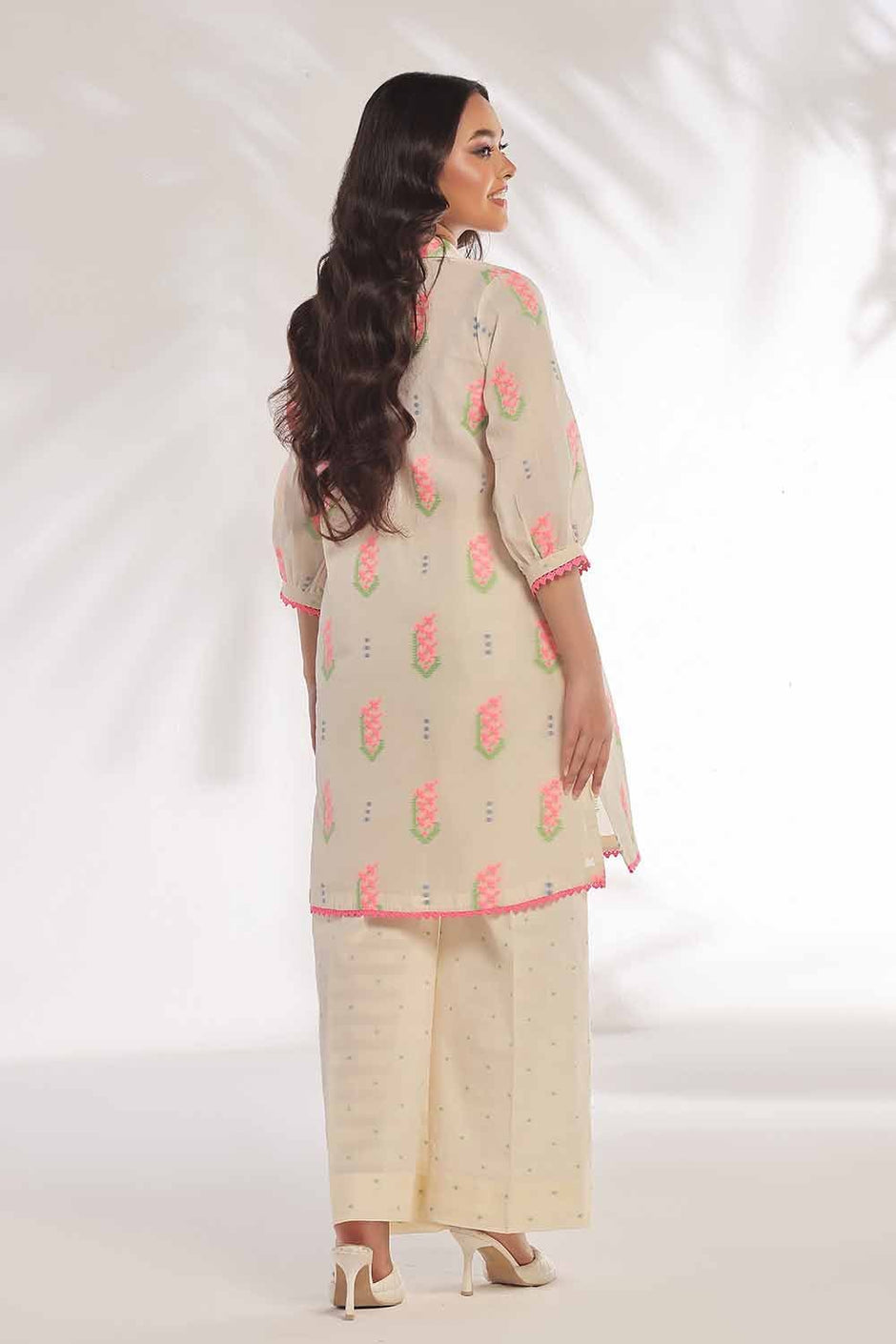 2 Piece Unstitched Jacquard Printed Suit