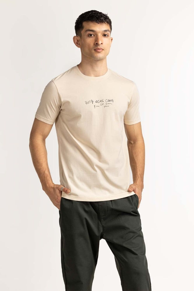 Ecru Graphic Tee MN-TS-GP-S24-605