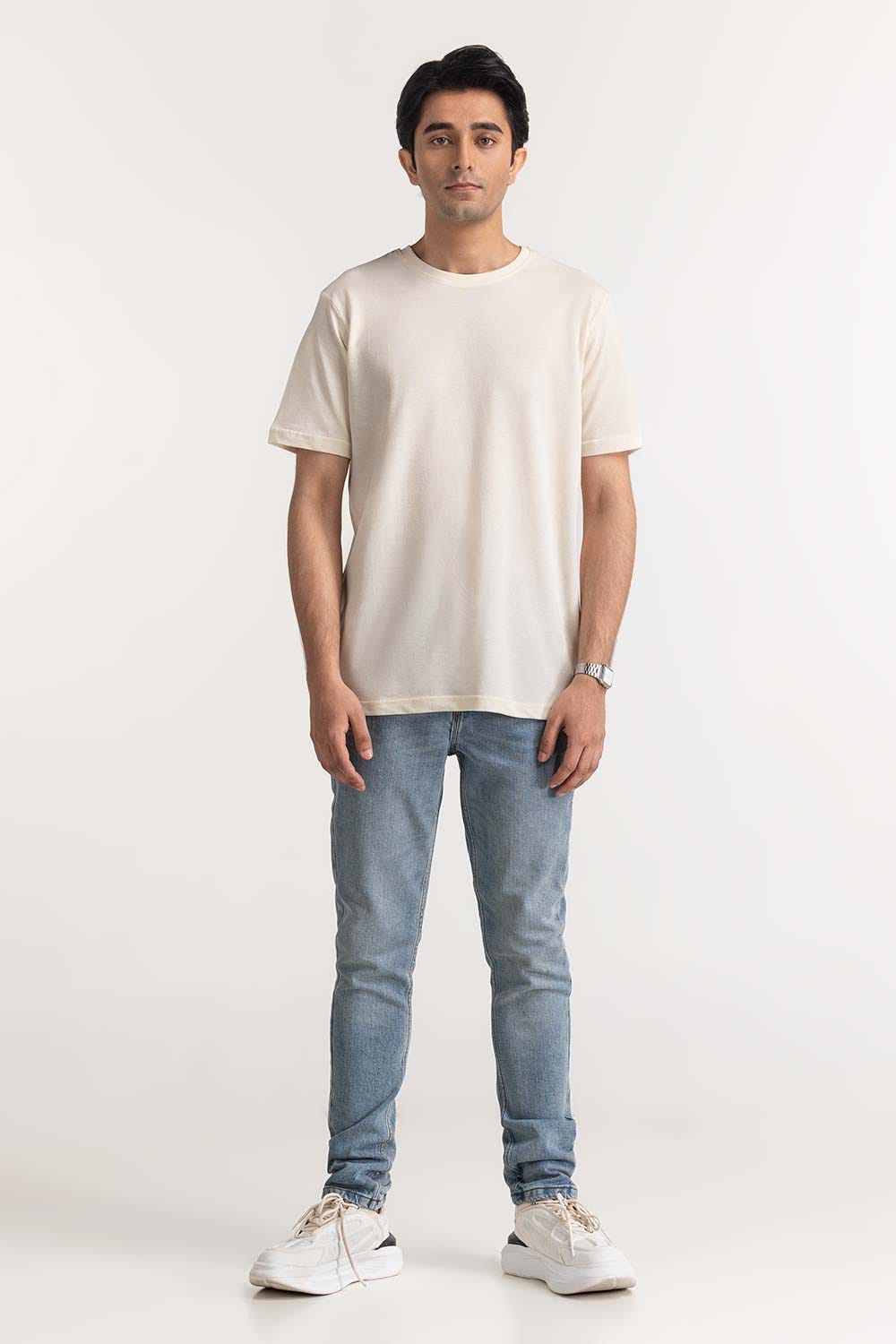 Egret White Pique Tee TS-CNPK24-061