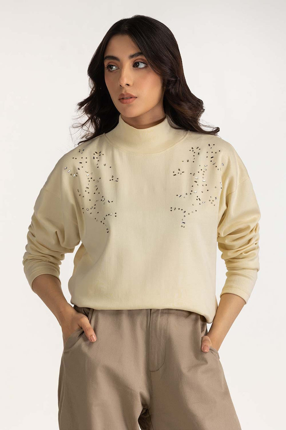 Embellished Loose Fit Tee
