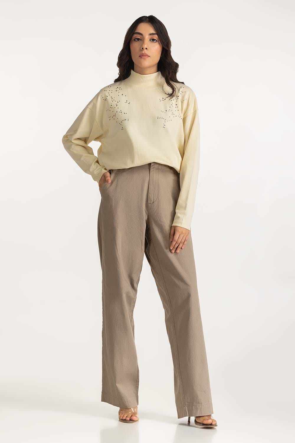 Embellished Loose Fit Tee WM-KTP-WS24-015