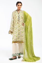 3 Piece Unstitched Printed Lawn Suit with Embroidered Chiffon Dupatta BM-52044