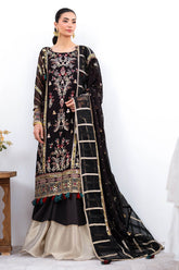 3 Piece Unstitched Embroidered Chiffon Suit with Embroidered Chiffon Dupatta FE-52167