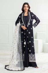 3 Piece Unstitched Schiffli Embroidered Lawn Suit with Embroidered Cotton Net Dupatta CN-52001