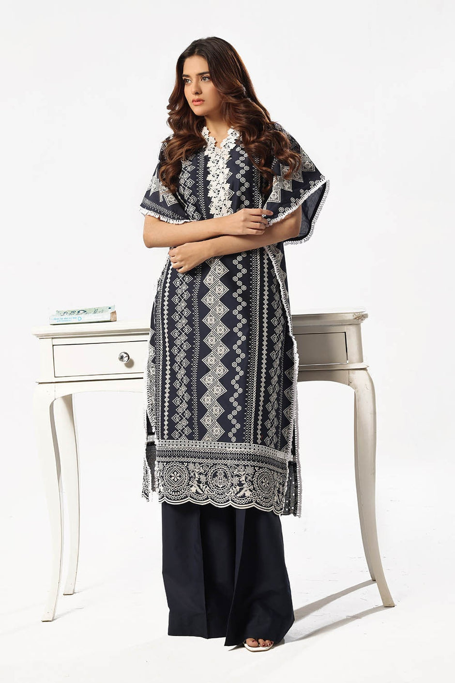 2 Piece Unstitched Embroidered Lawn Suit