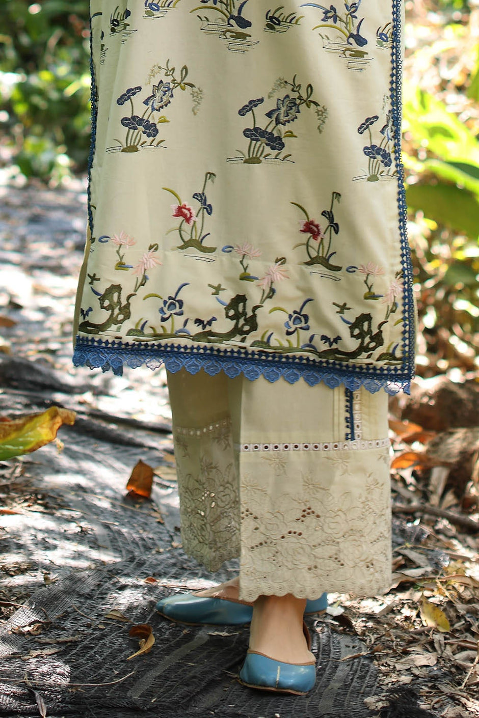 2 Piece Unstitched Embroidered Lawn Suit