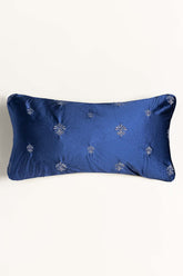 Essential Navy Velvet Embroidered Deck Cushion Cover