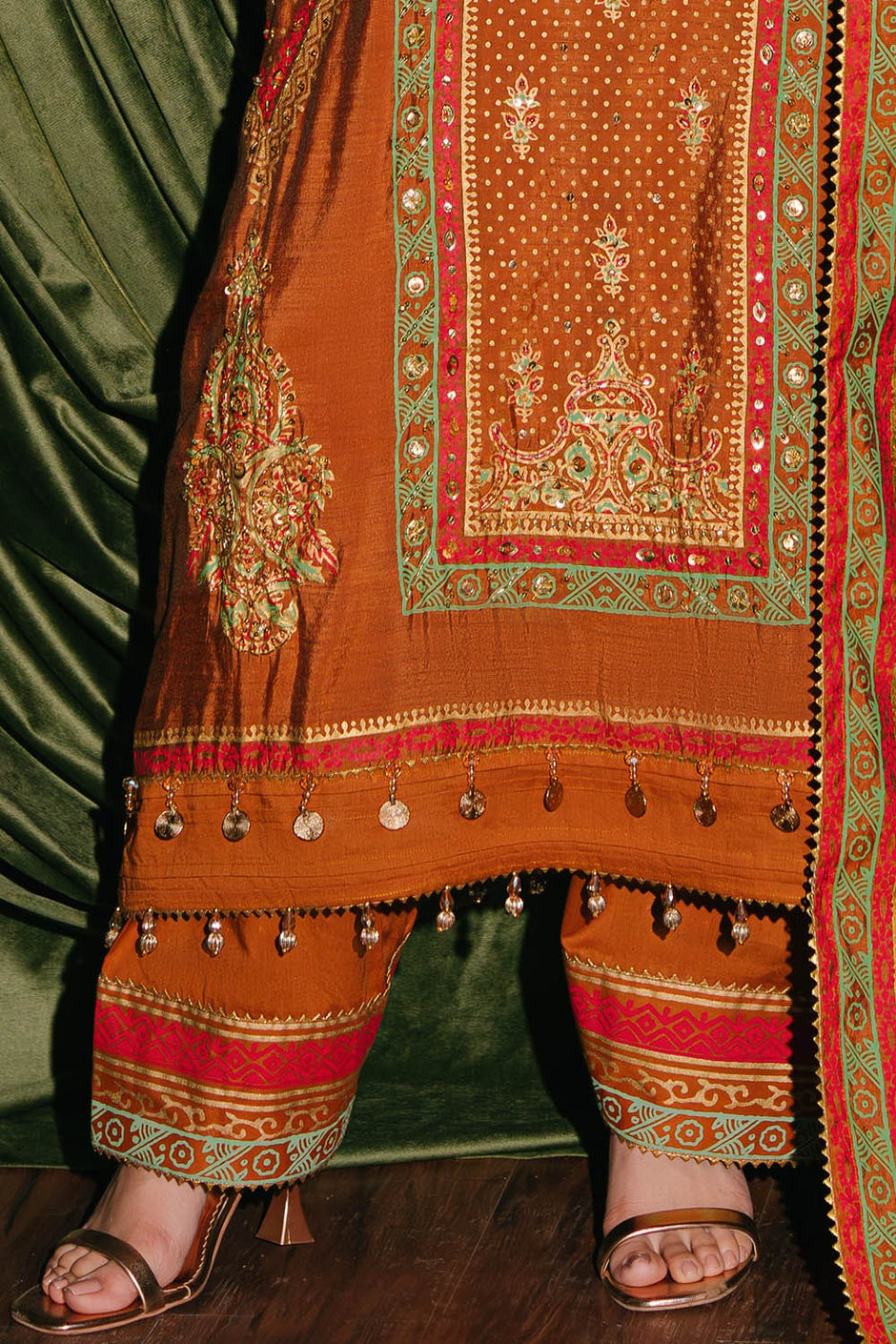 3 Piece Unstitched Embroidered Paper Cotton Suit with Paper Cotton Dupatta