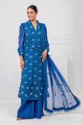 3 Piece Unstitched Embroidered Chiffon Suit with Embroidered Chiffon Dupatta FE-52143