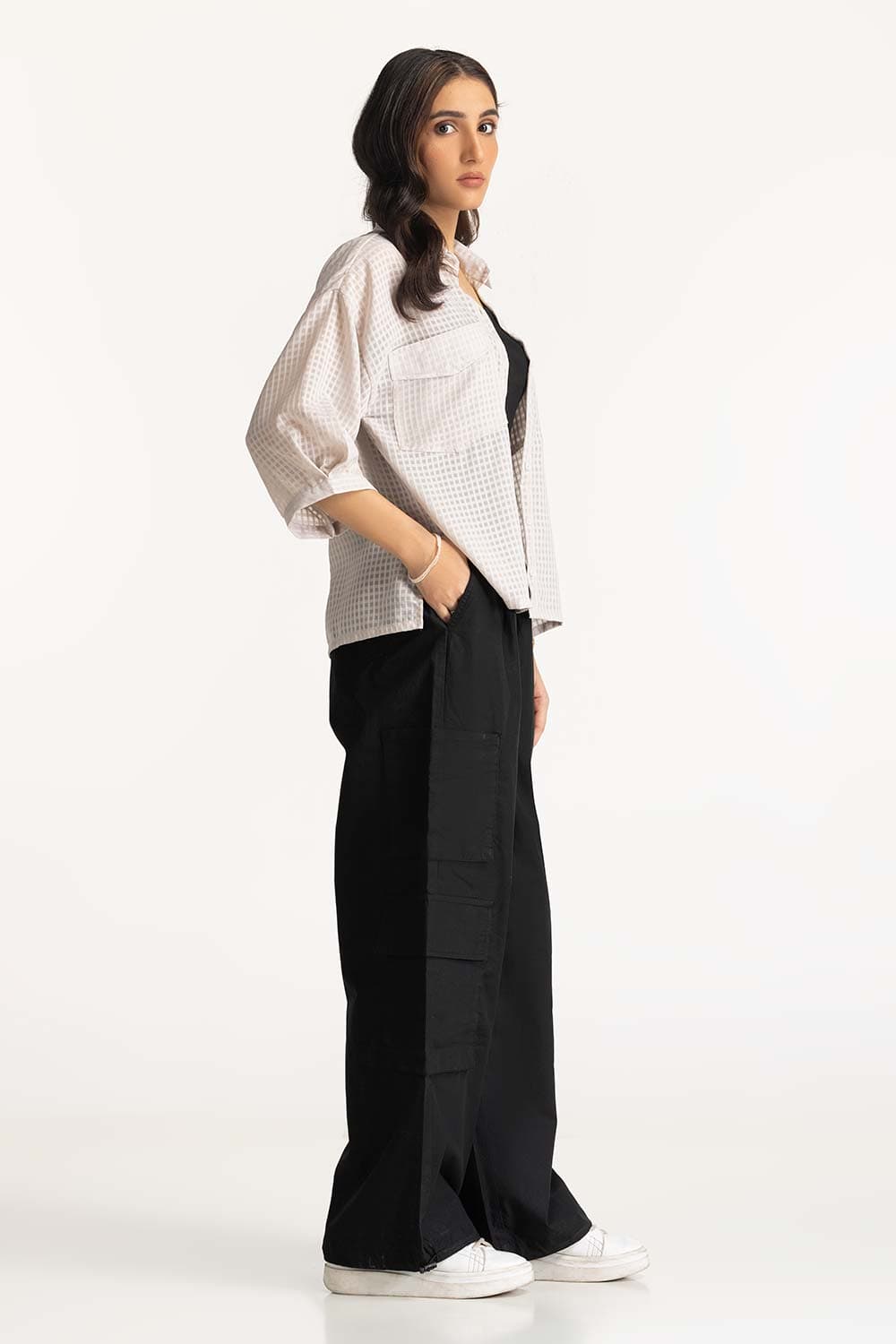 Geimetric Design Shirt Collar WM-CS-SS24-058