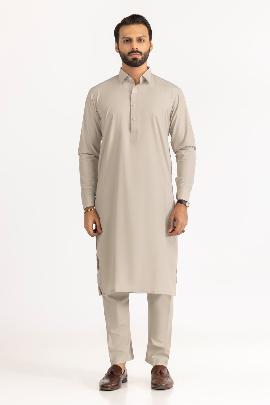 Gini Gold Unstitched Fabric Blended