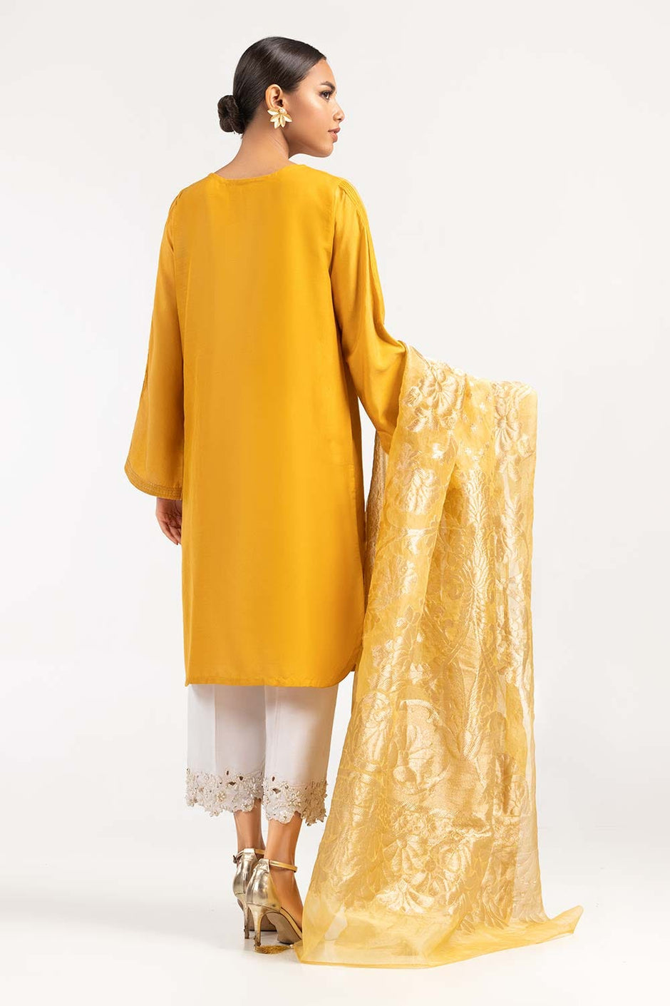 2 Piece Festive Suit Kathan Silk Kurta Jamawar Dupatta