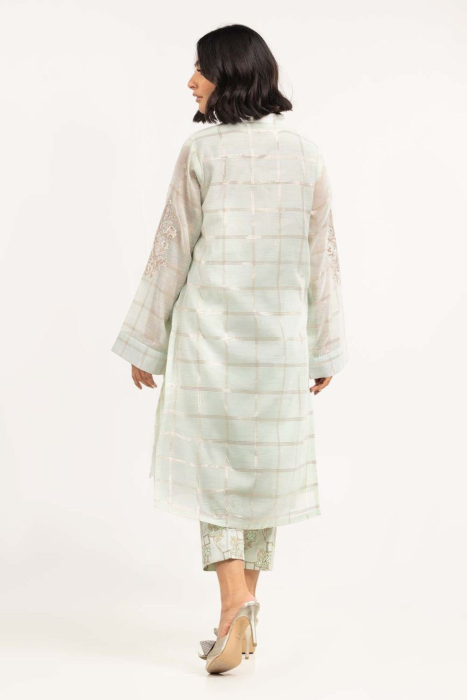 2 Piece Festive Suit Munar Kurta Raw Silk Pants