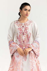 2 Piece Embroidered Khadi Net Shirt With Duppatta GLM-22-53