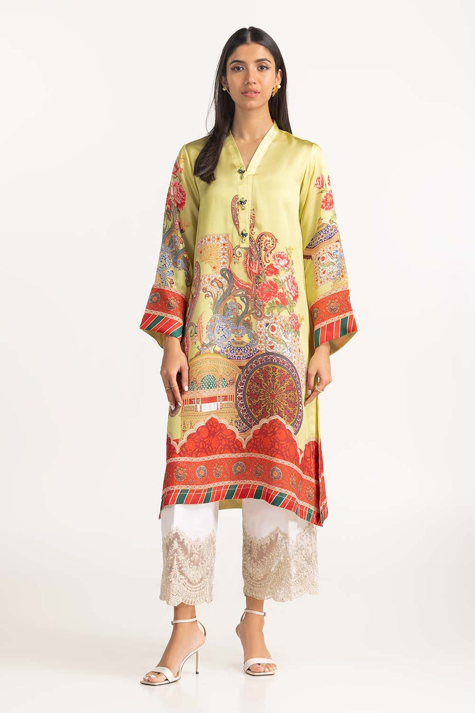 1 Piece Shamoz Silk Embellished Shirt