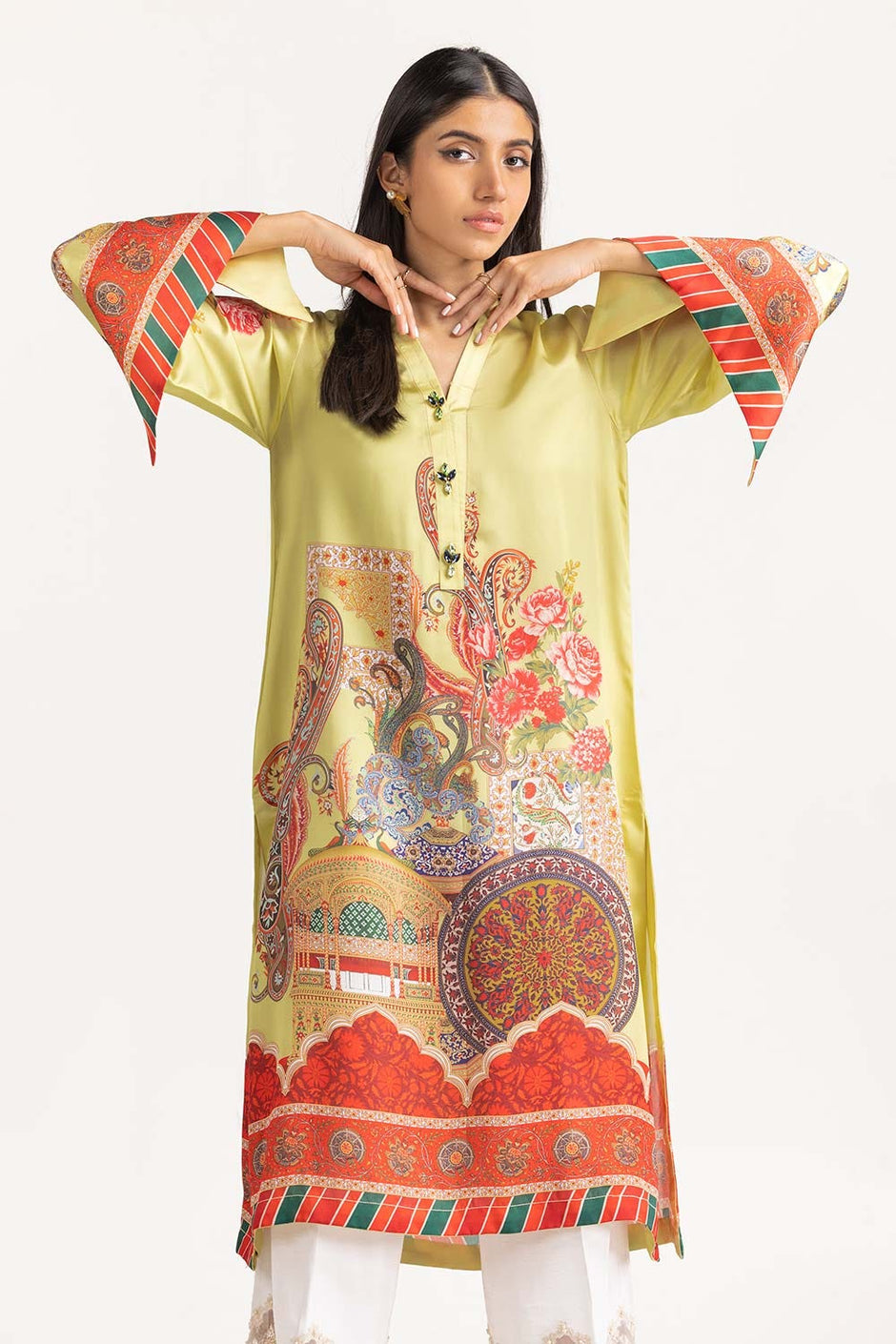 1 Piece Shamoz Silk Embellished Shirt